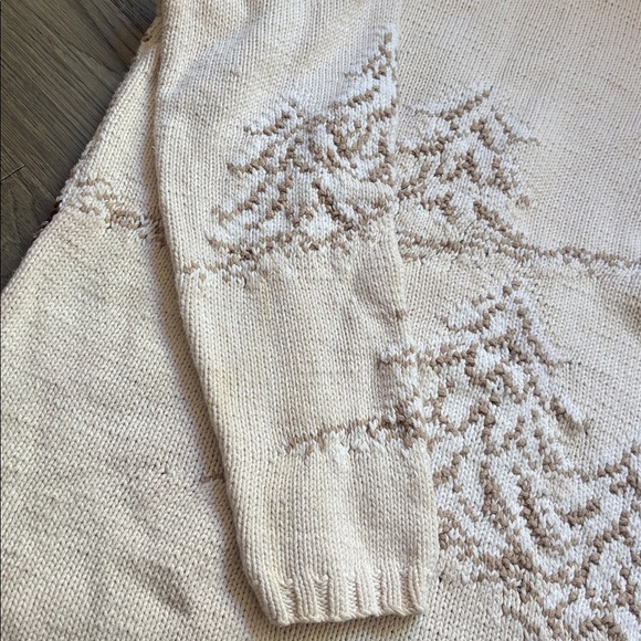 Vintage 90's Cobblestone Canyon All Over Print Wolf Hand Knit Sweater Size Small - Picture 14 of 14